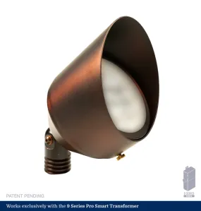 9 Series Pro Classic White 4-Inch Bourbon Brass LED Up Lights | Wall Wash