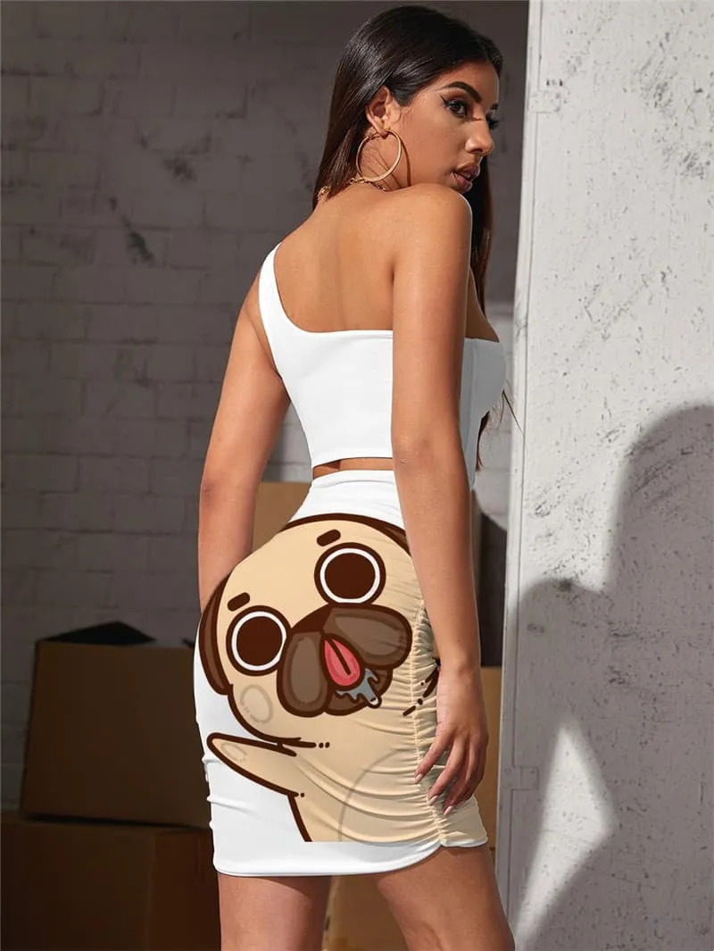 Animal Dress Women Dog Bodycon Dress Love Vestido Sexy Lovely 3d Print