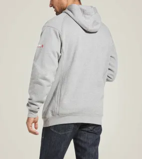 Ariat Men's Flame Resistant Rev Pullover Workwear Hoodie- Silver- 10032829