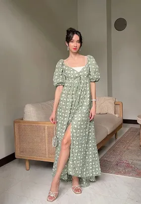 BaeBeeBoo Gangupur Green Flora Dress