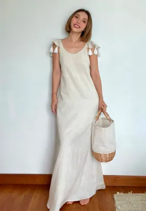 BaeBeeBoo Hera Cross-Back Tassel Adult Dress