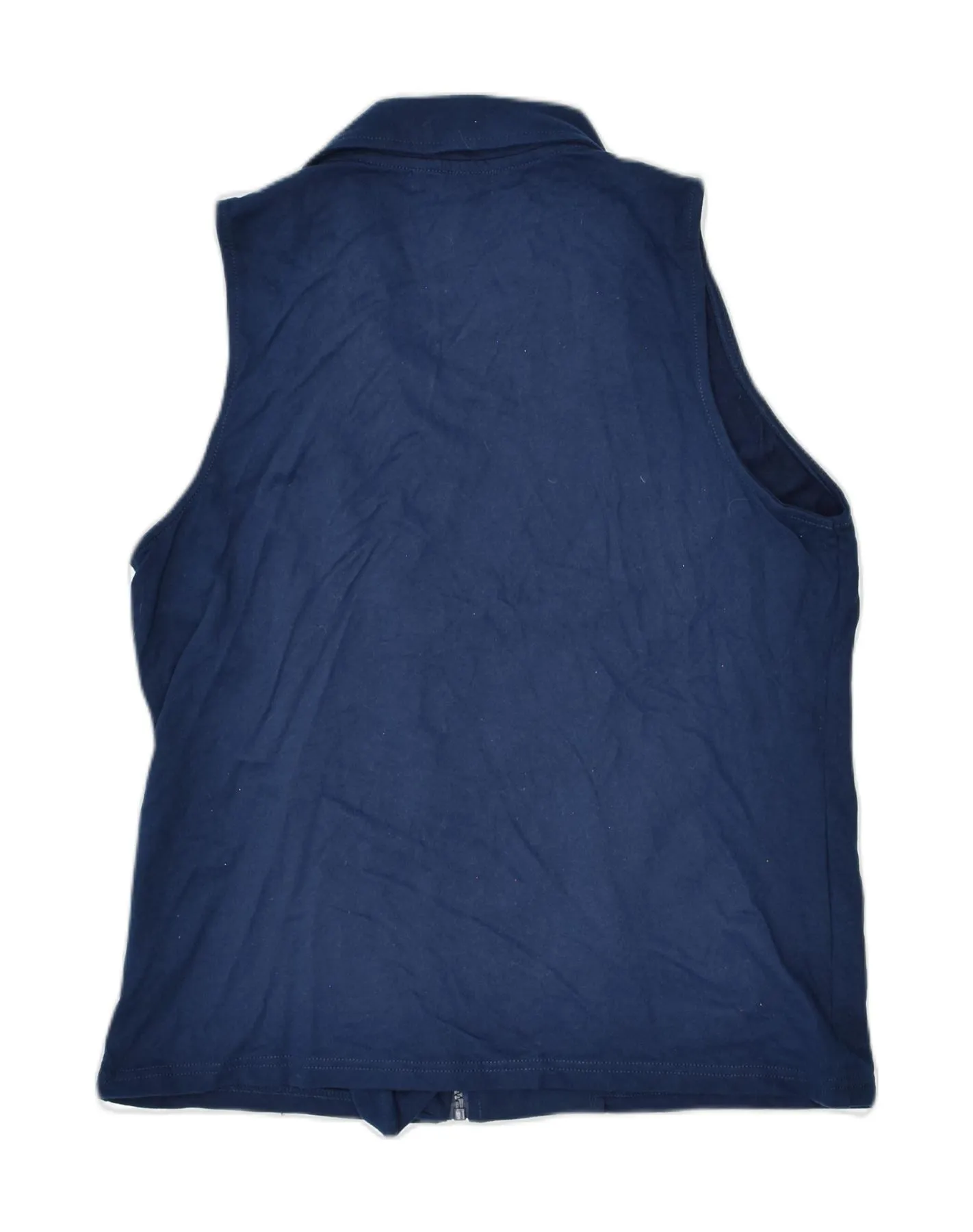 CHAPS Womens Gilet UK 12 Medium Navy Blue Cotton