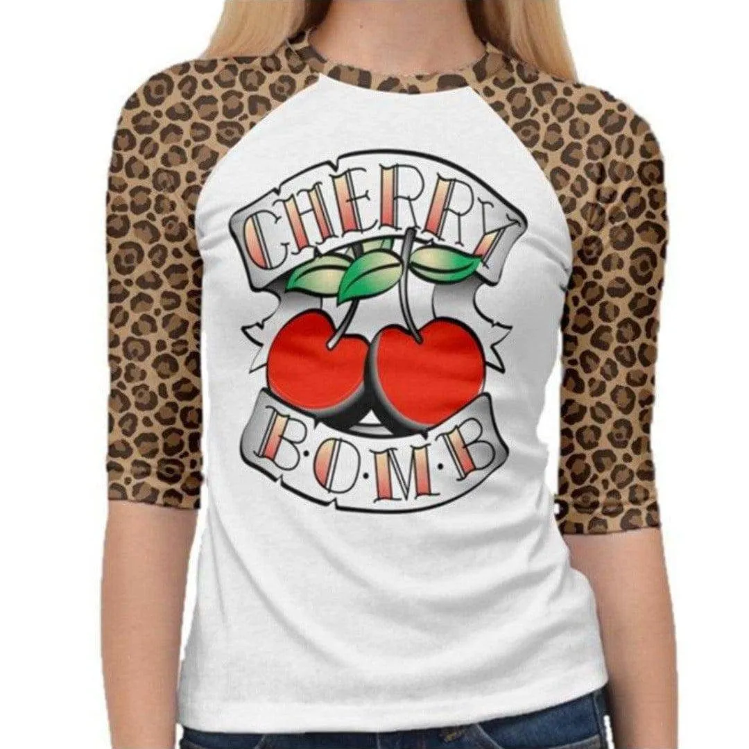 Cherry Bomb 3/4 Raglan Tshirt