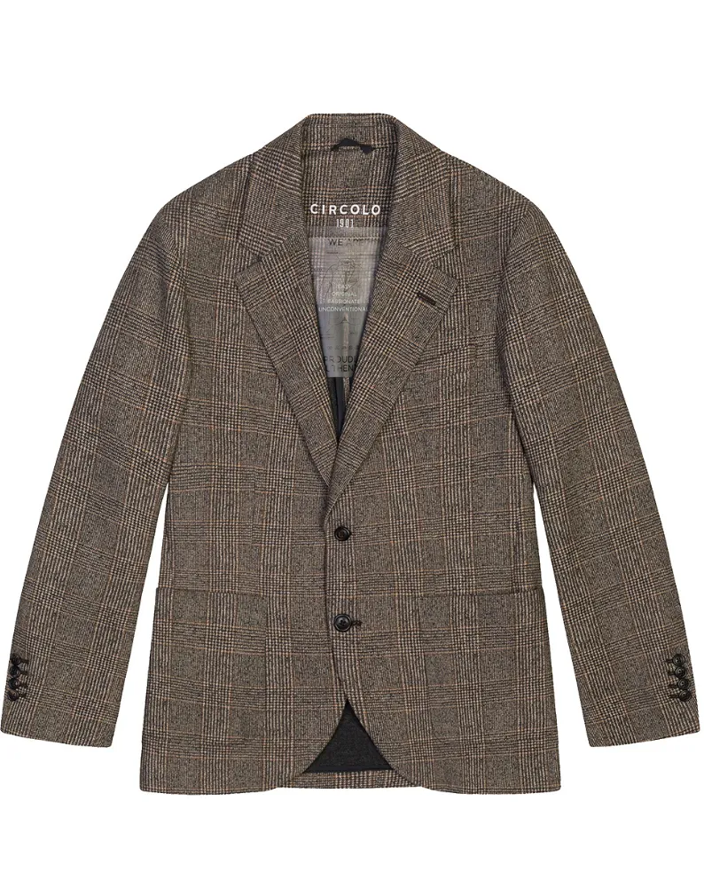 Circolo 1901 Check Blazer - Brown