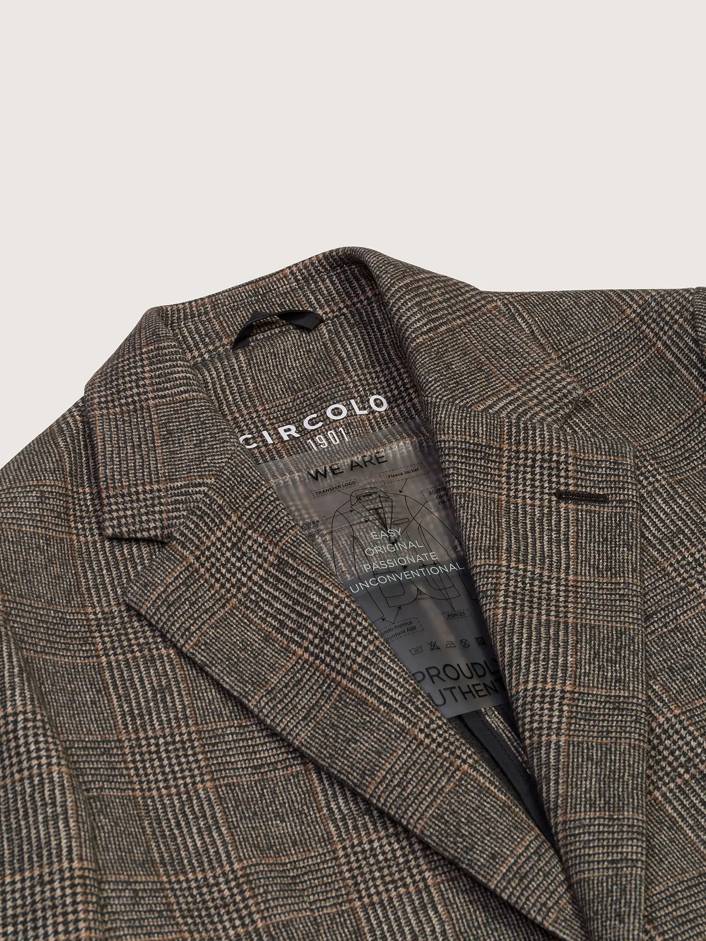 Circolo 1901 Check Blazer - Brown
