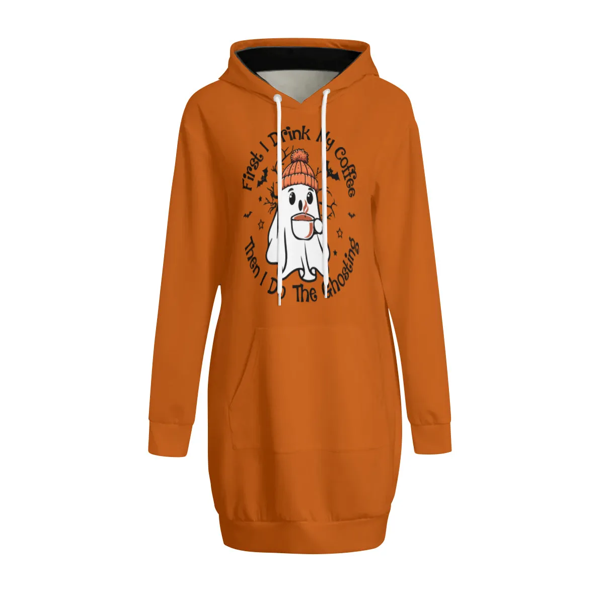 Coffee Then Ghosting Hoodie Sweat Dress