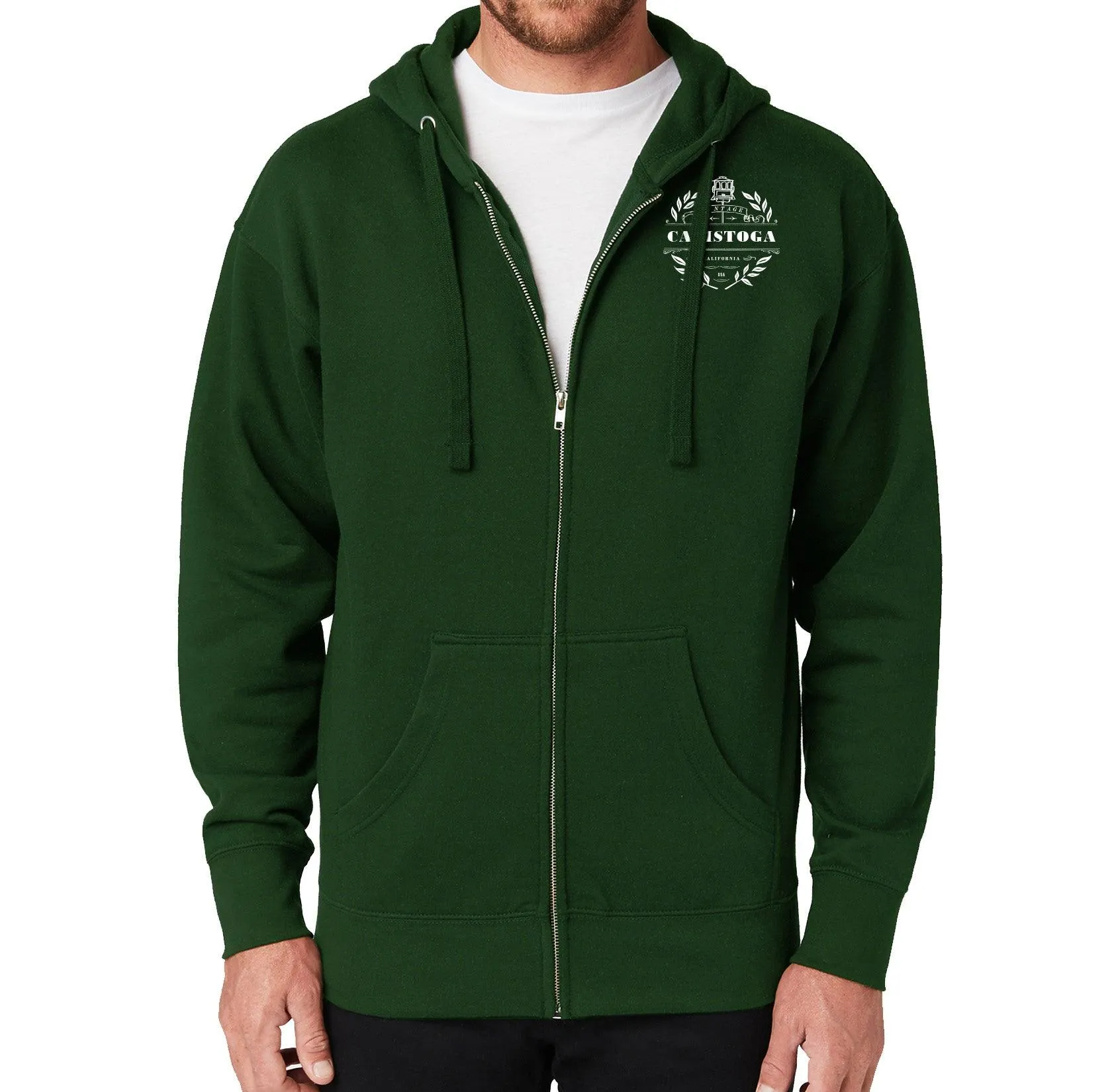 Cotton Heritage Unisex Premium 8.5 oz Fleece Flat cord Zip Hoodie Vintage