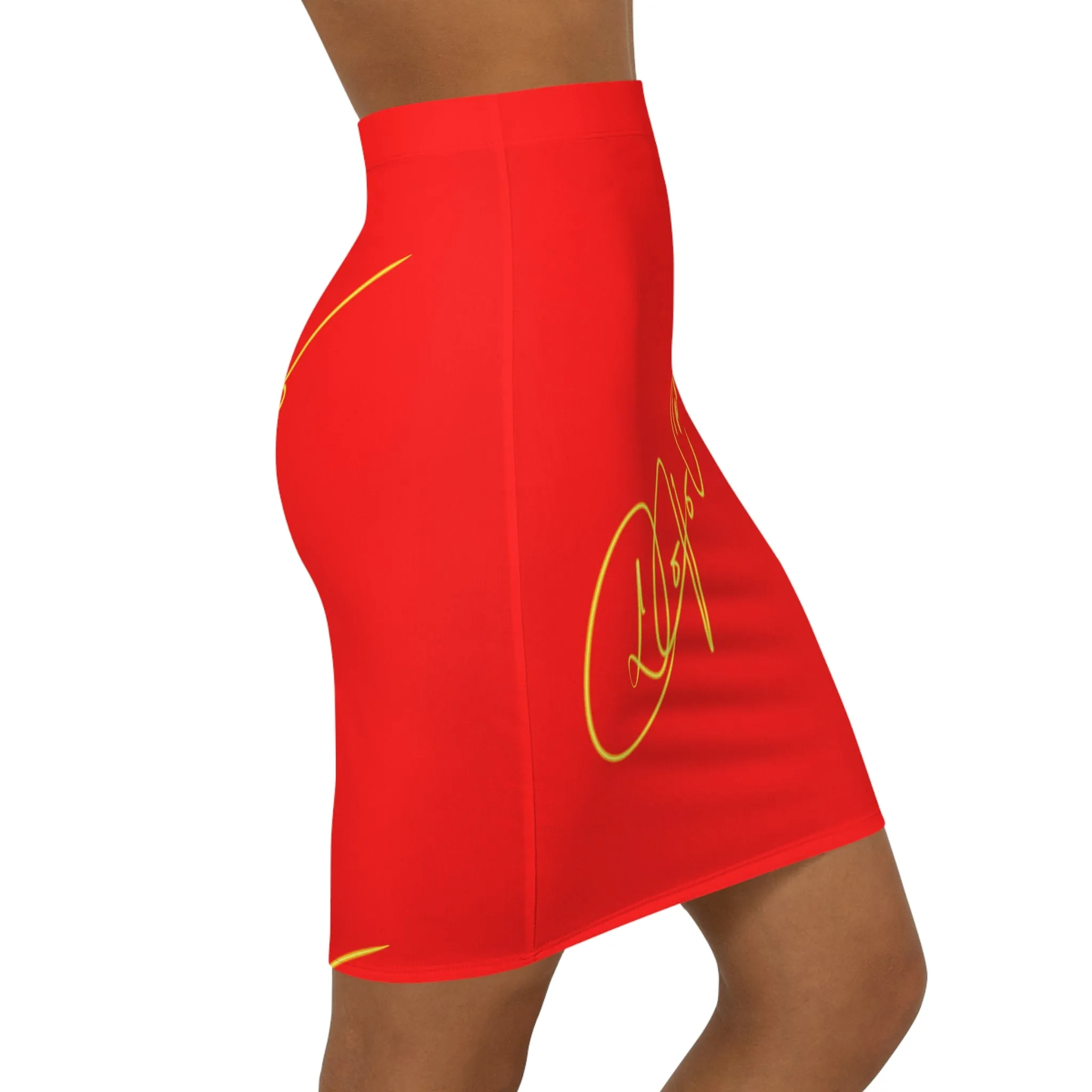 DojoCamo, Women's Mid-Waist Pencil Skirt (AOP)