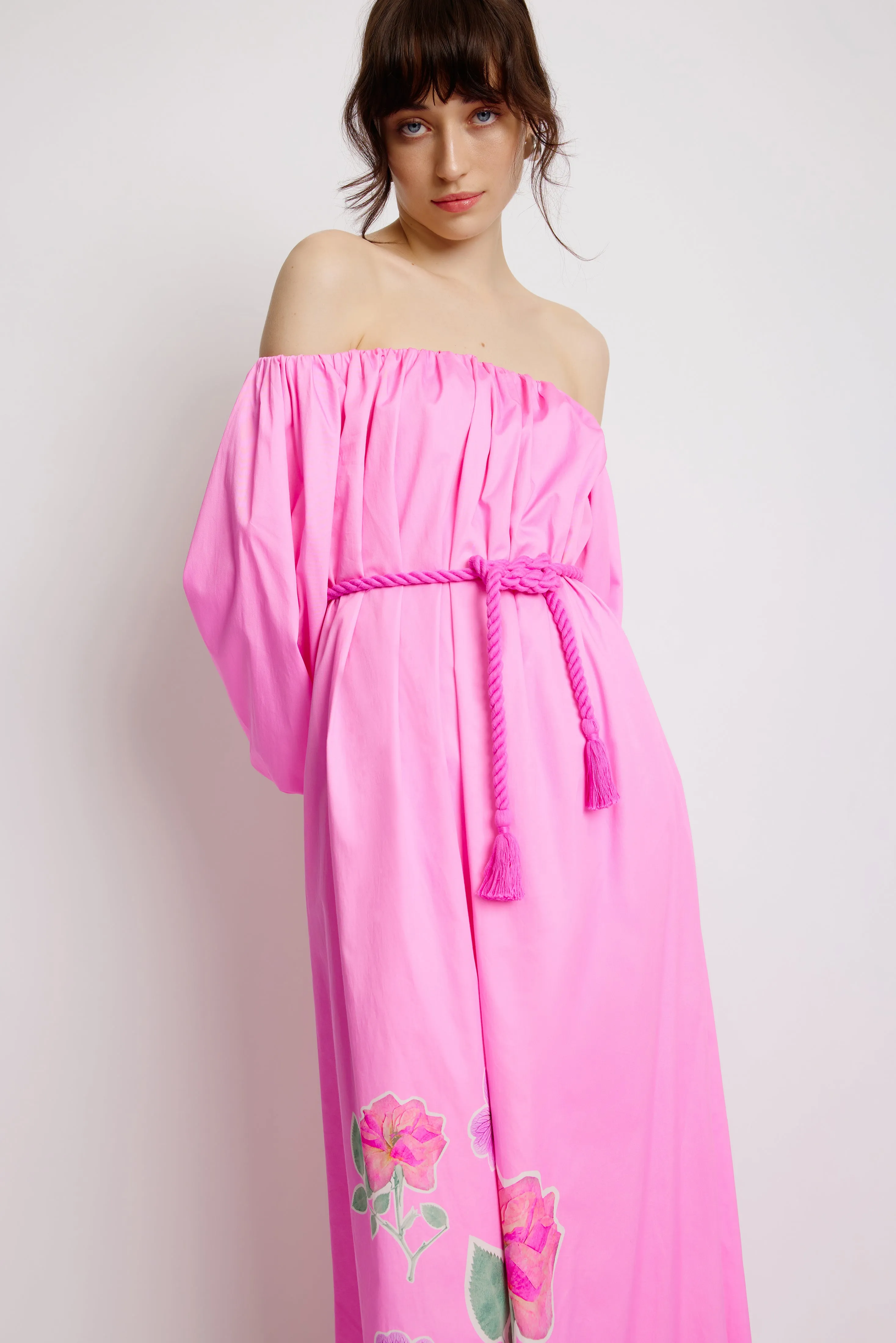 Foliage Bubble Dress - Pink Flora