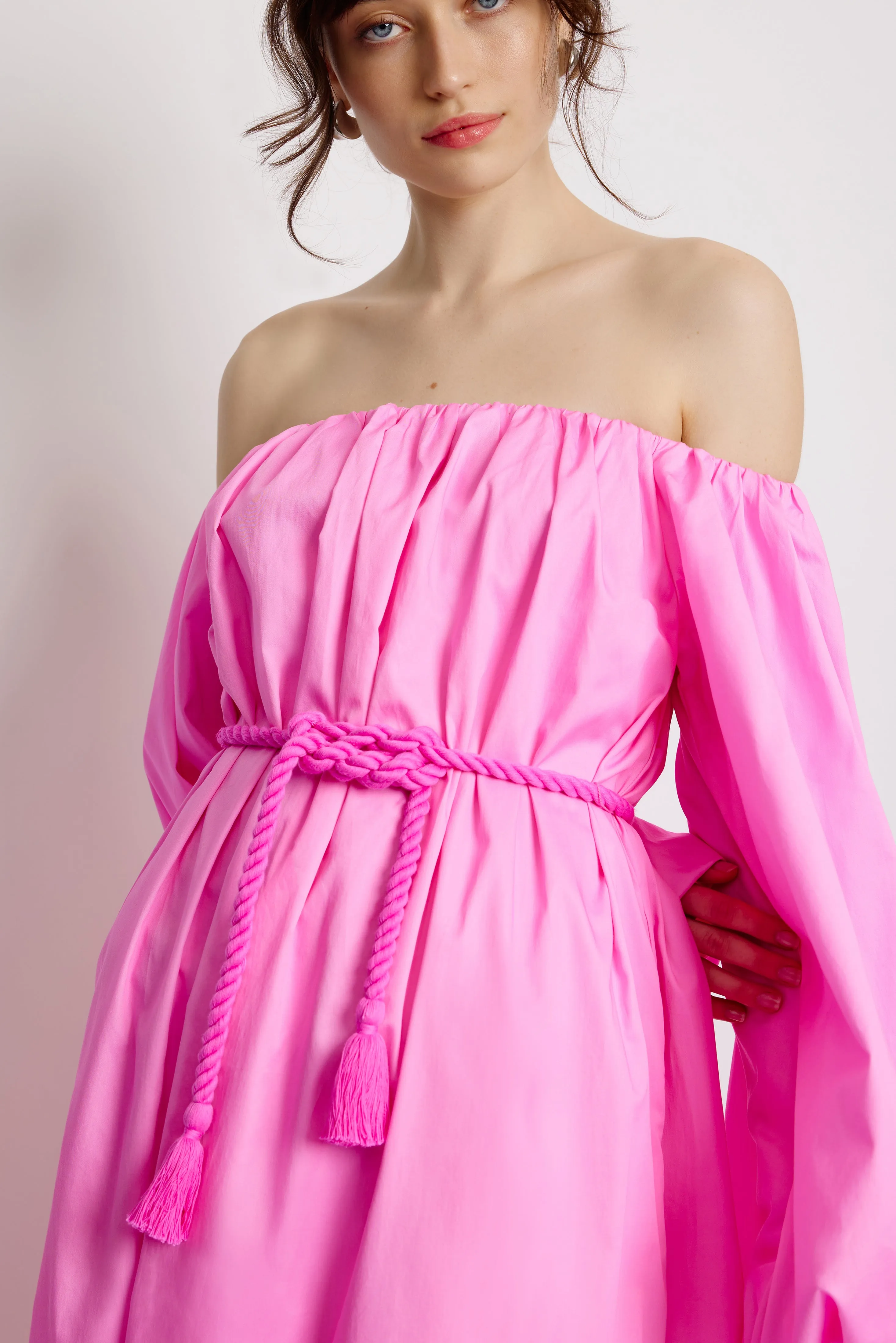 Foliage Bubble Dress - Pink Flora