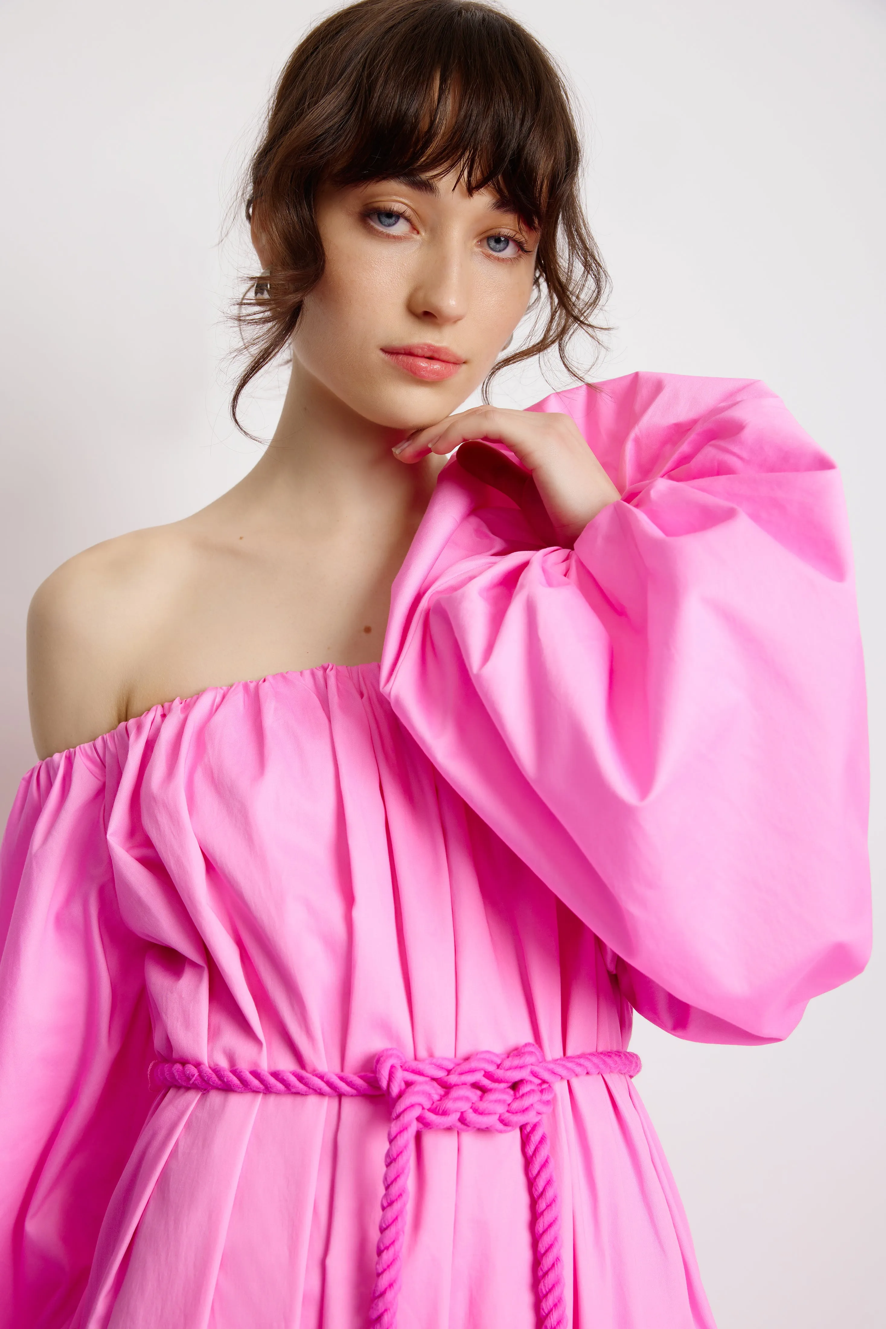 Foliage Bubble Dress - Pink Flora