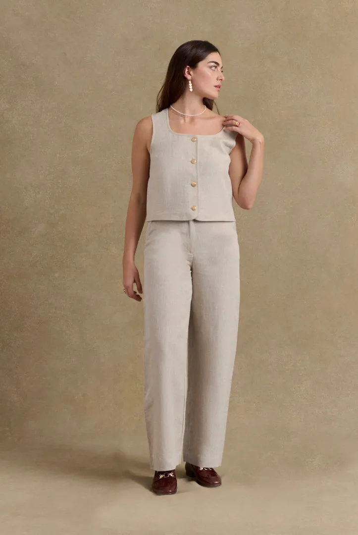 Gilet Marius sable
