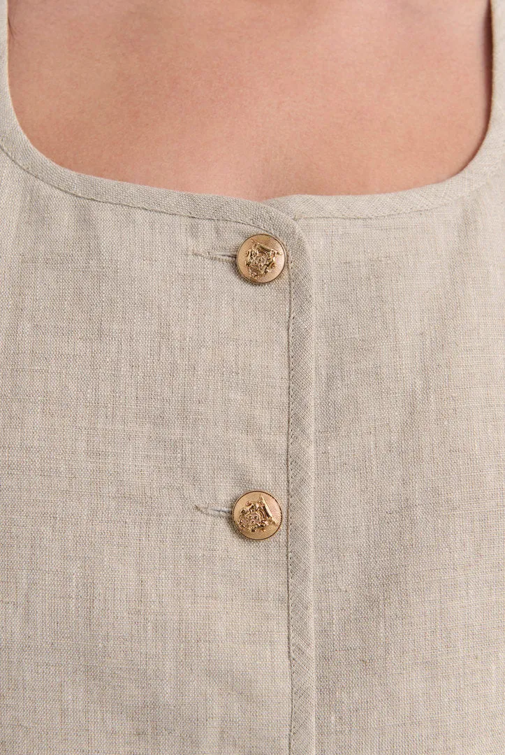 Gilet Marius sable