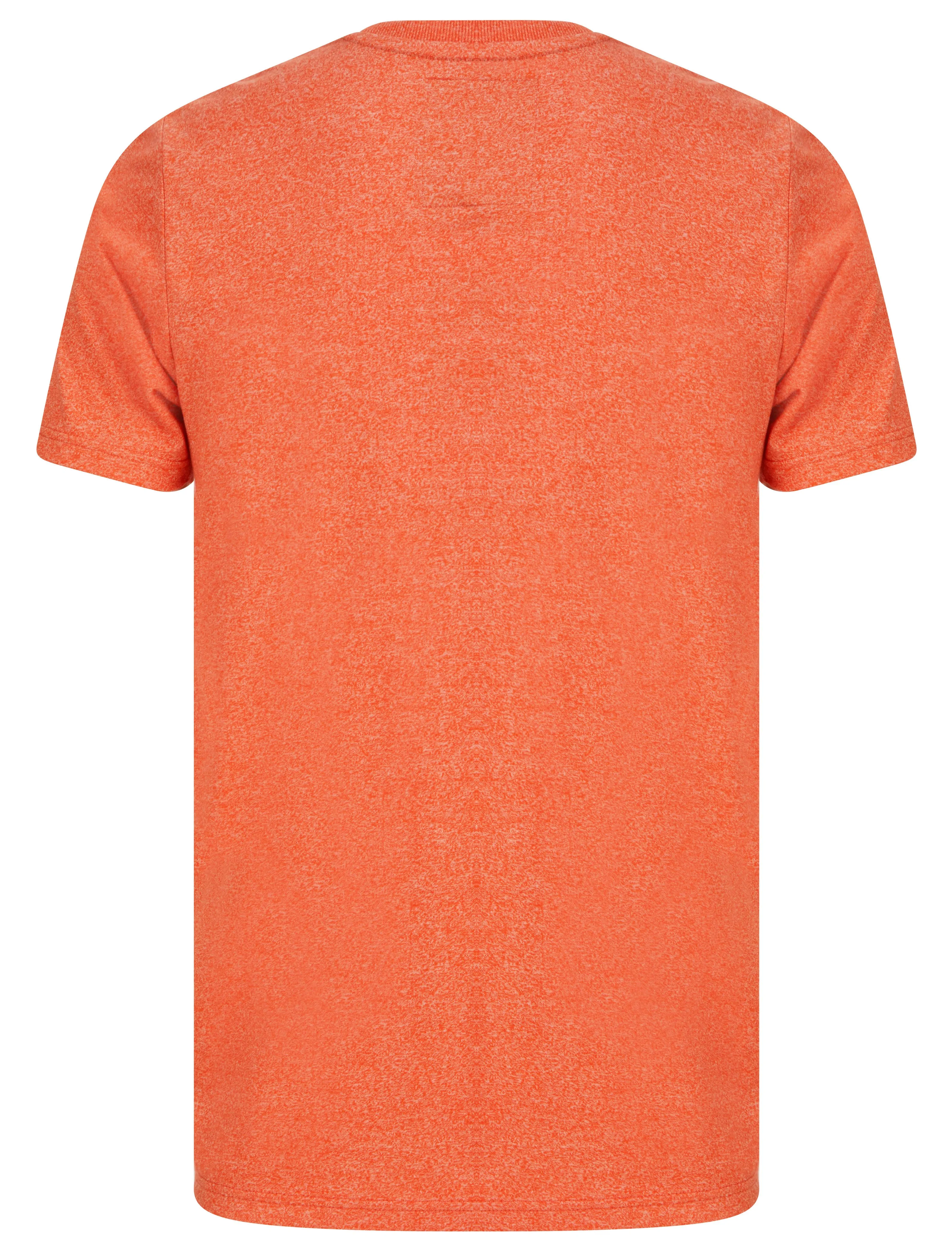 Heavy Duty Puffy Motif Cotton Jersey T-Shirt in Orange Grindle - Tokyo Laundry