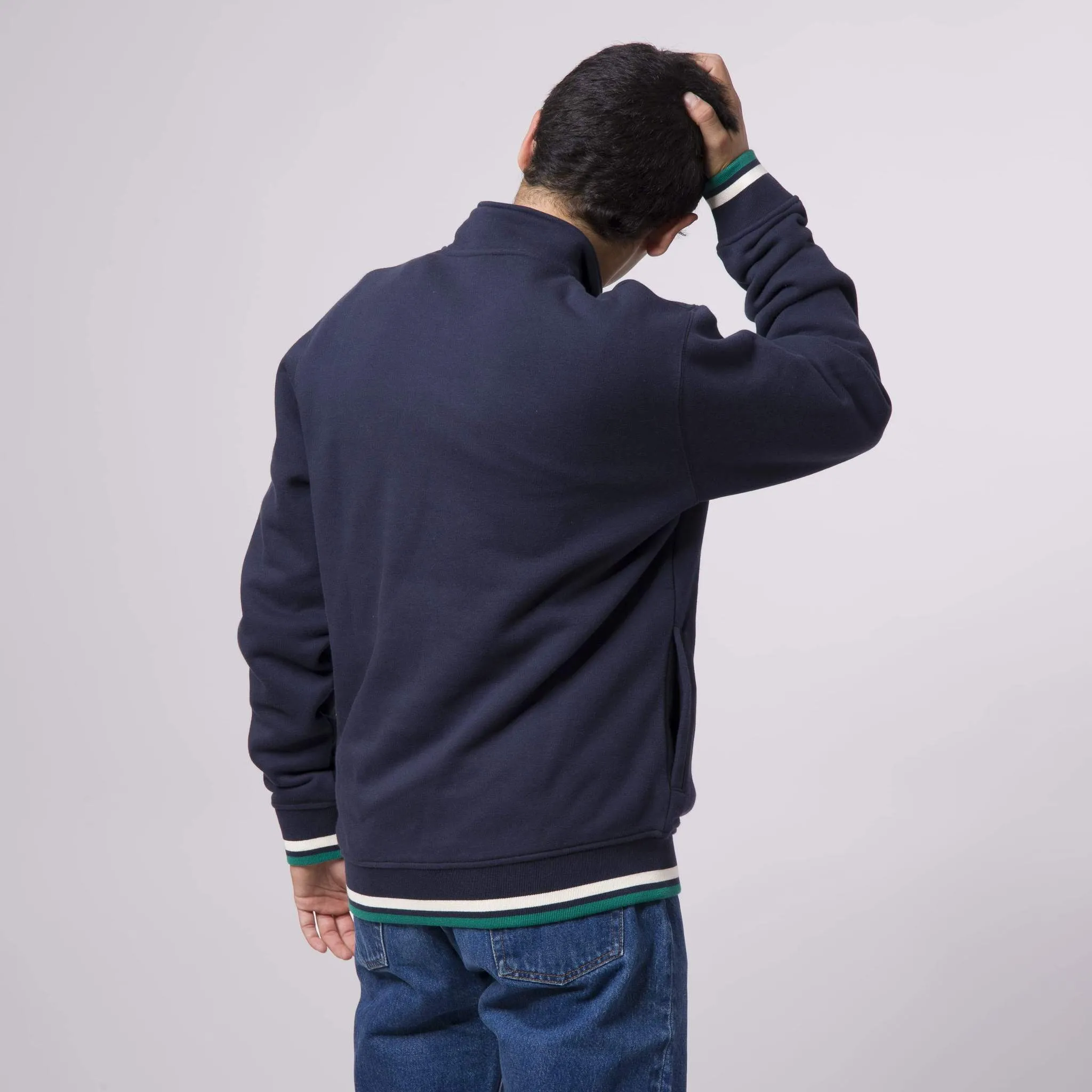 HUF SHADOW SERIF 1/4 ZIP MOCKNECK NABY BLAZER