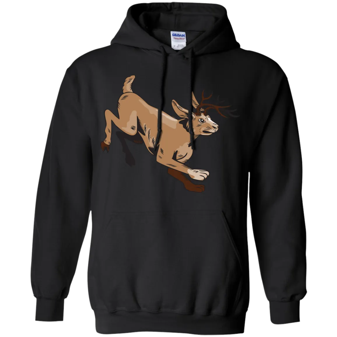 Jacklope Jumping Side Etching T-Shirt