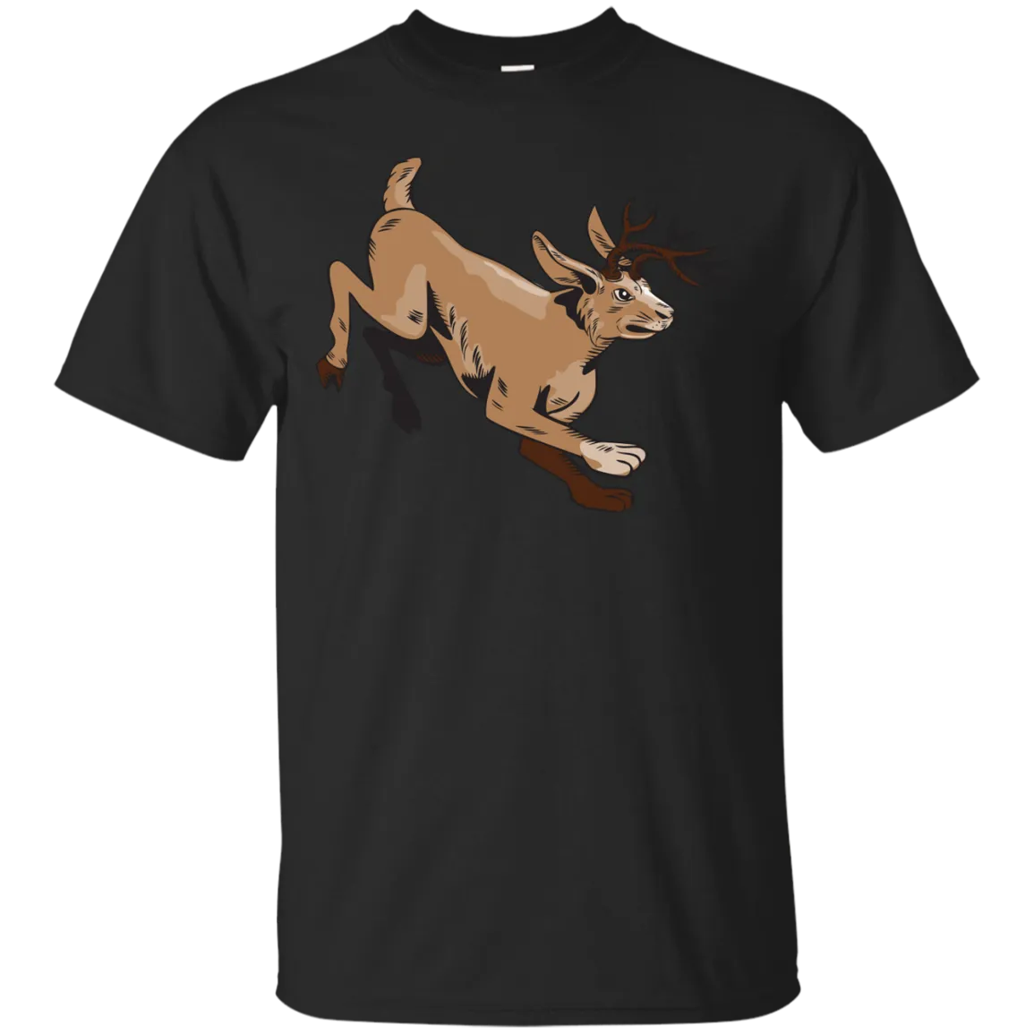 Jacklope Jumping Side Etching T-Shirt