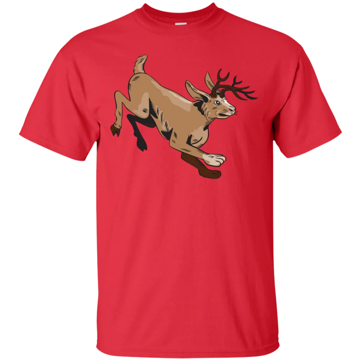 Jacklope Jumping Side Etching T-Shirt