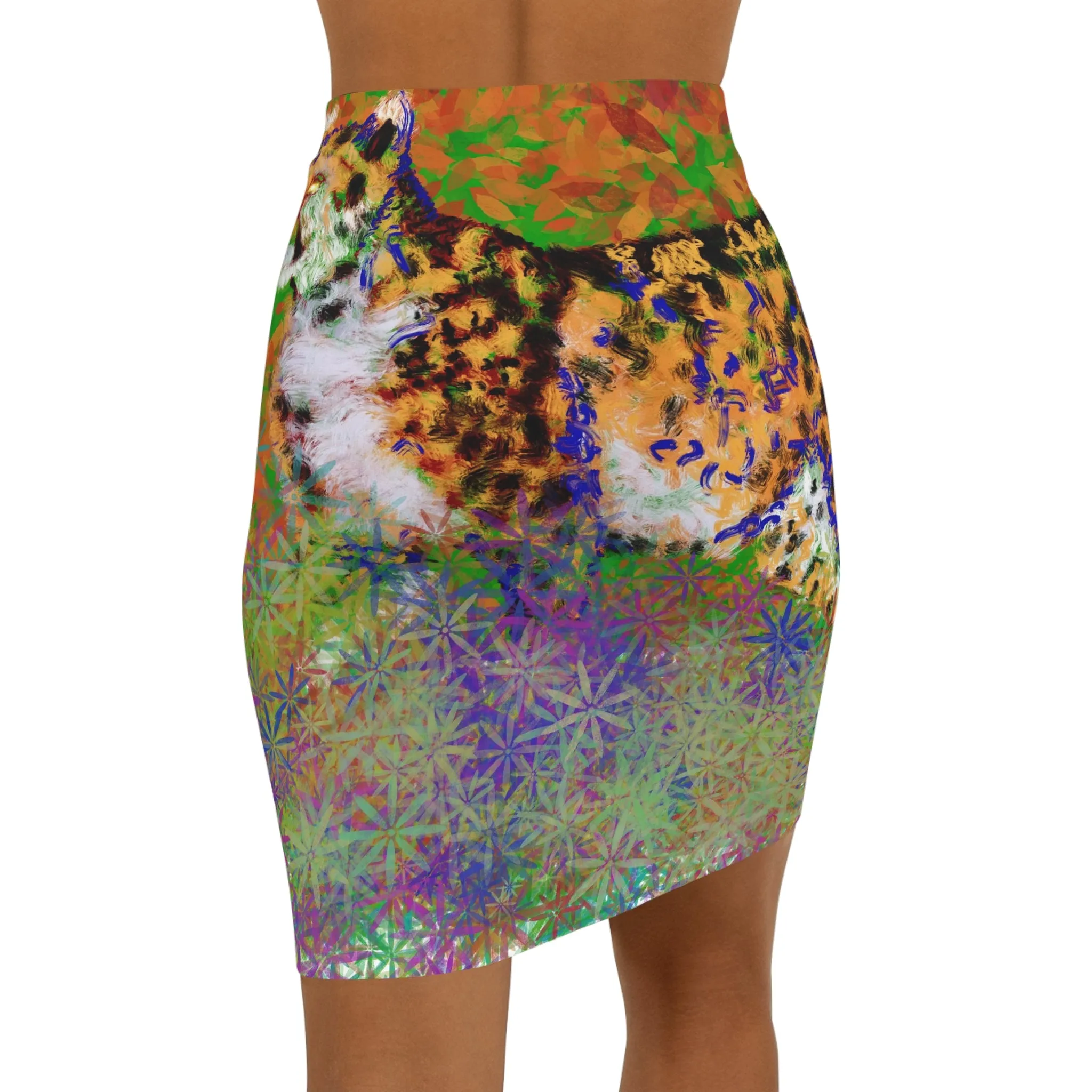 Kali, Women's Mid-Waist Pencil Skirt (AOP)