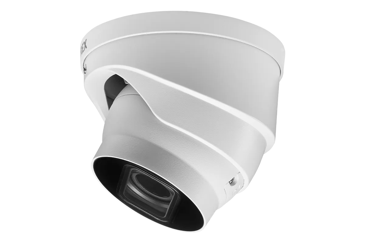 Lorex 4K (32 Camera Capable) 8TB Wired NVR System with Nocturnal 4 Smart IP Dome Cameras Featuring Motorized Varifocal Lens, Listen-In Audio and 30FPS Recording
