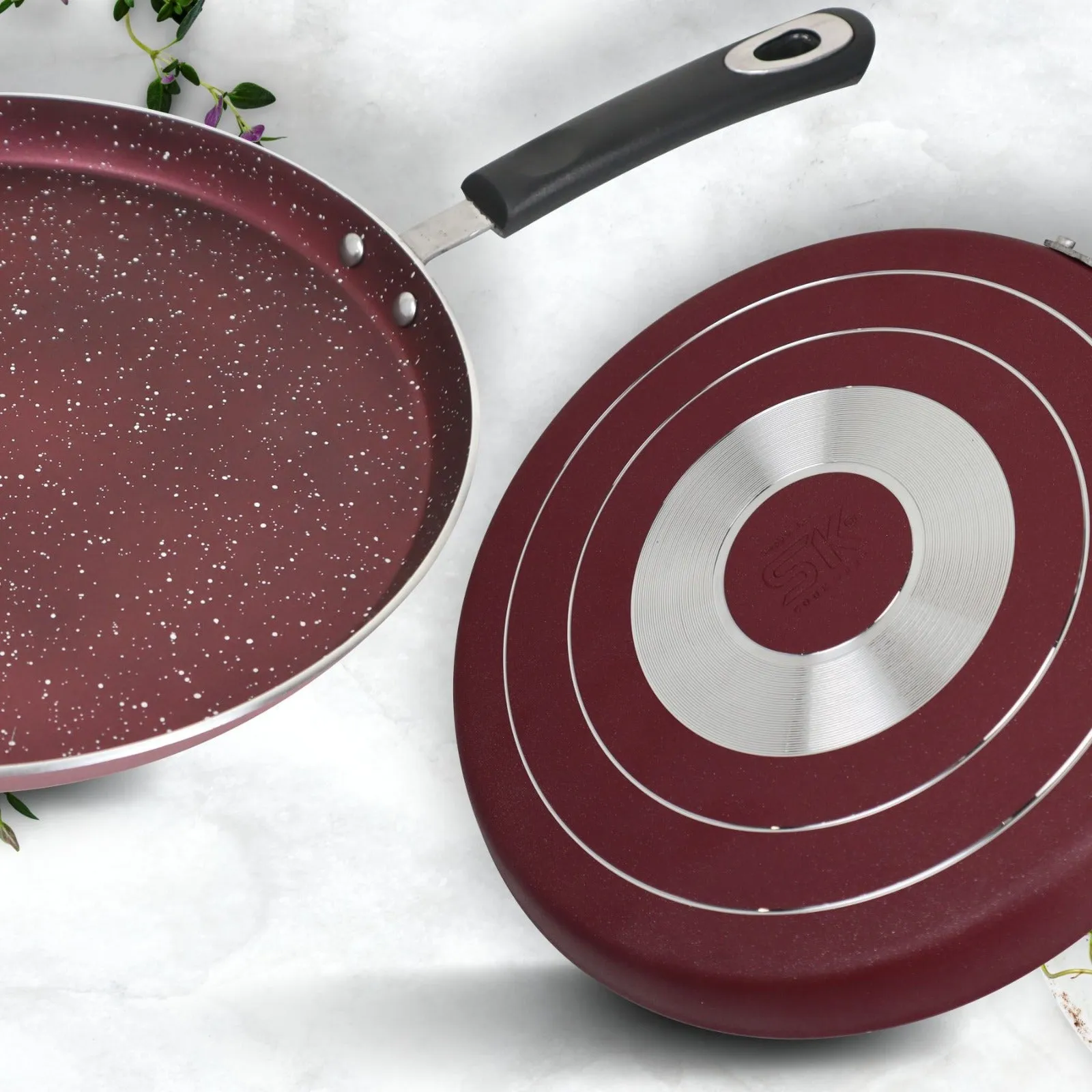 Maroon Marble Coated Hot Plate