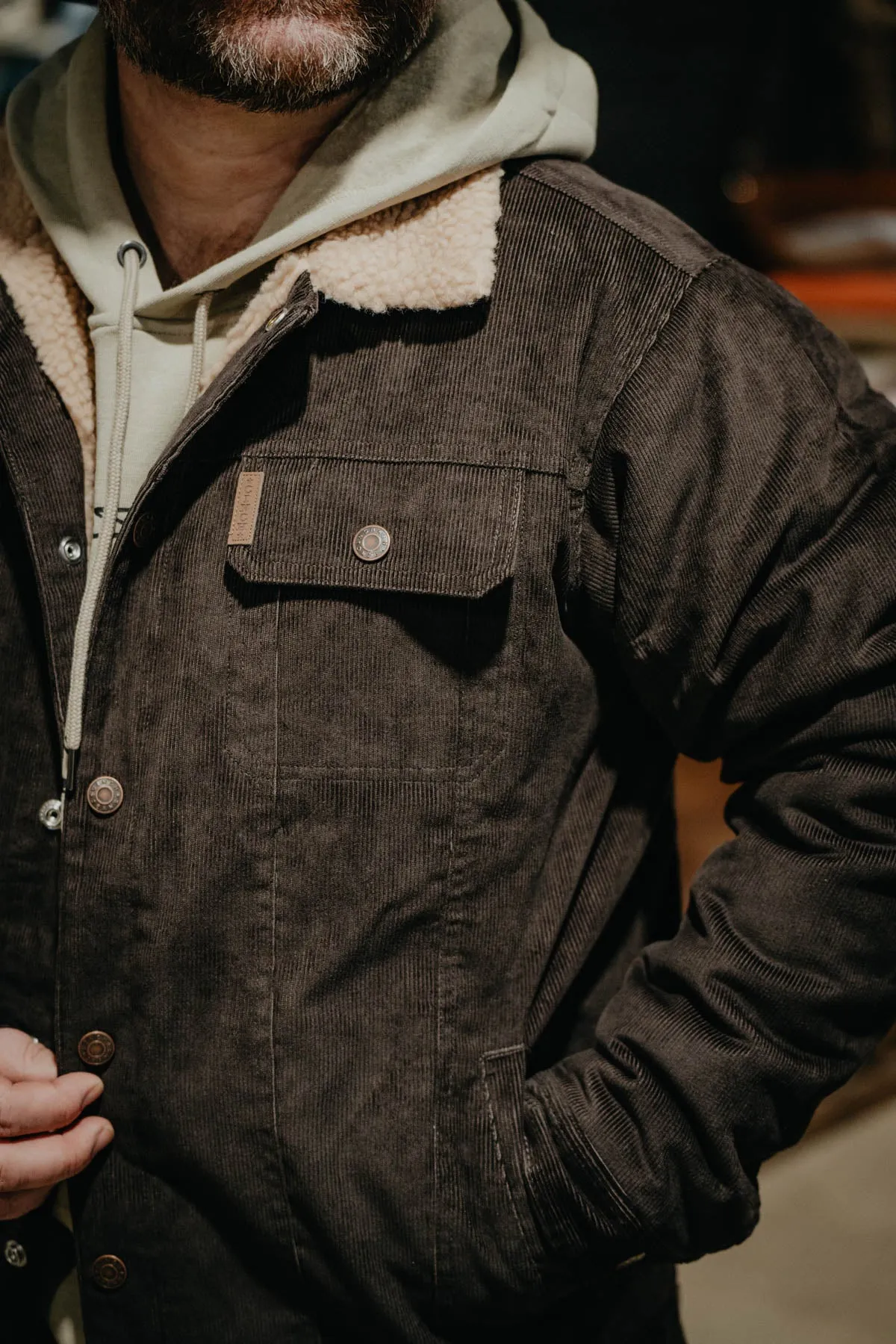 Men's CINCH Brown Corduroy Sherpa Lined Jacket (S - XXL)
