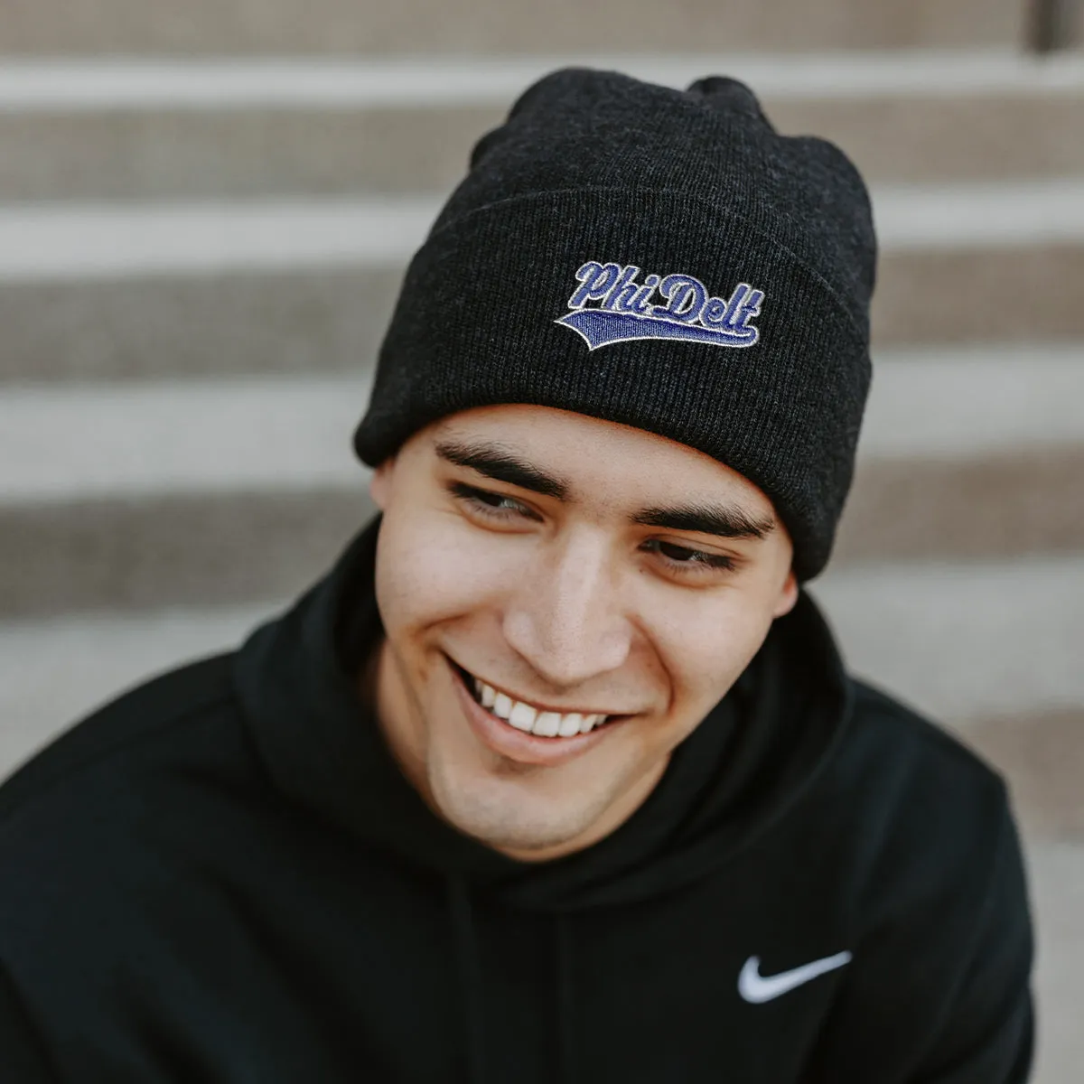 New! Phi Delt Signature Charcoal Beanie