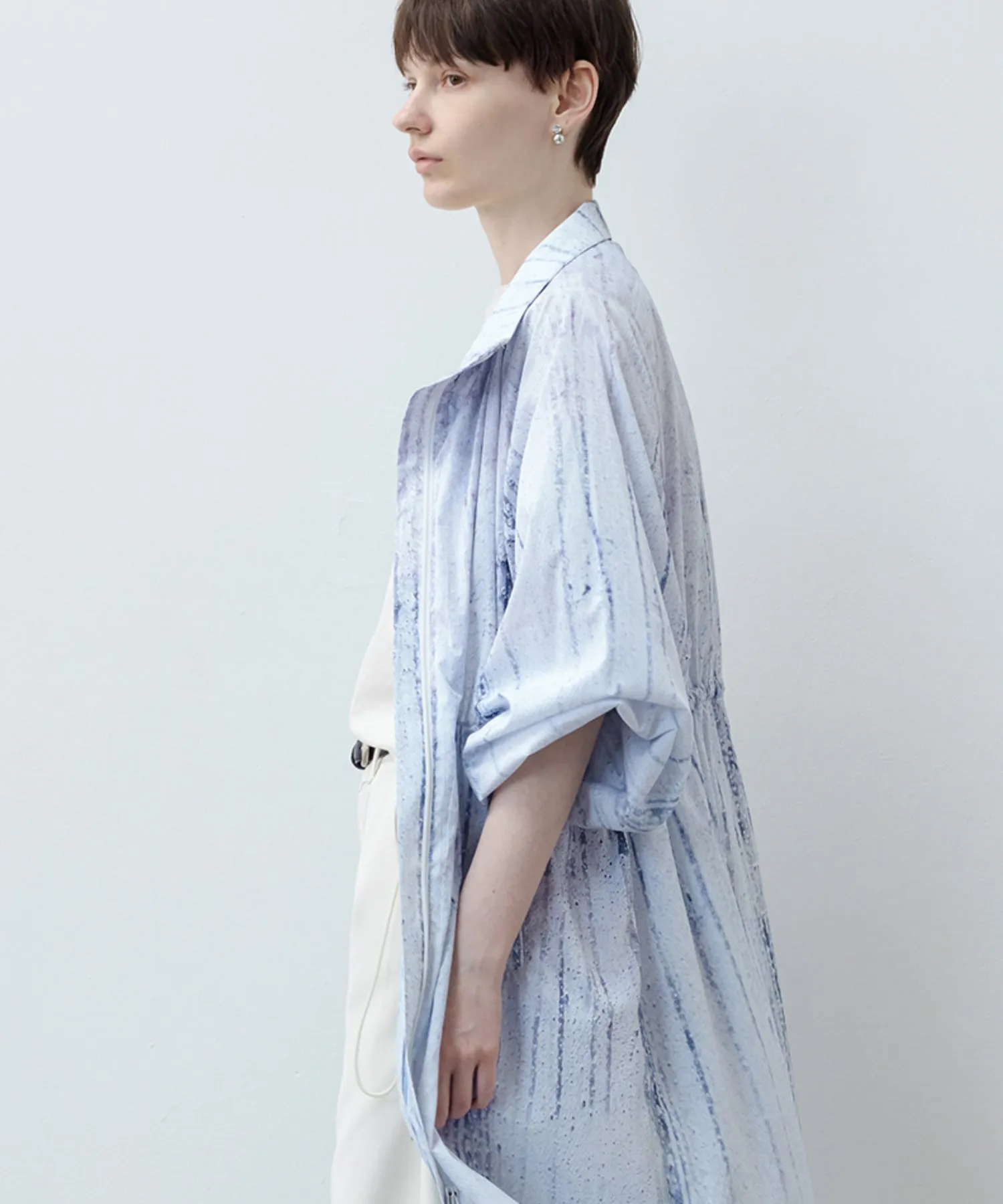Nuance Print UV-Protection Trench - Long Lightweight Coat