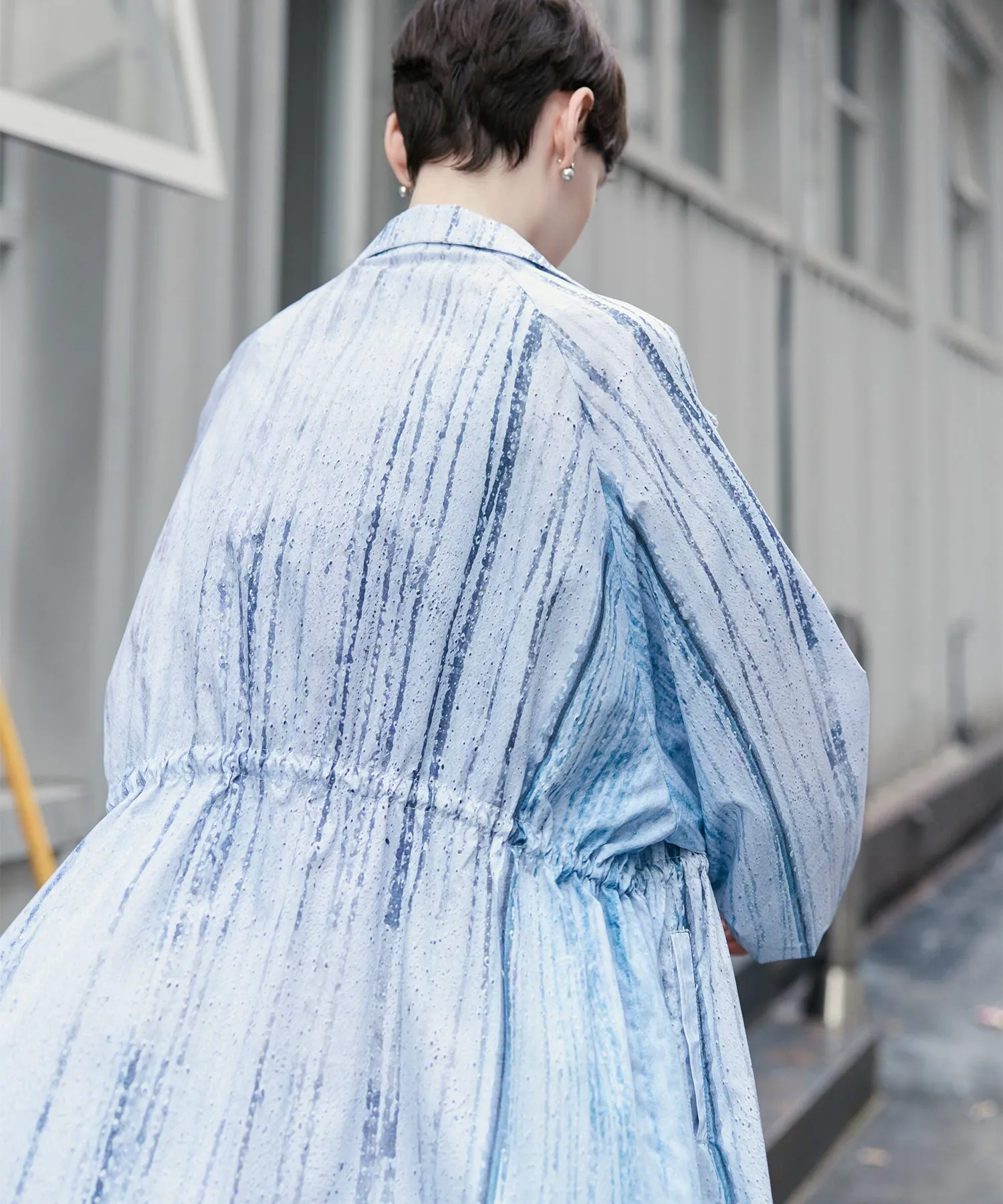 Nuance Print UV-Protection Trench - Long Lightweight Coat