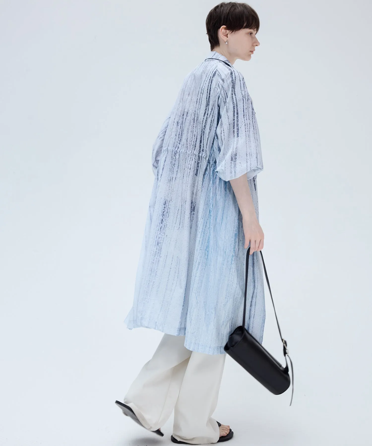 Nuance Print UV-Protection Trench - Long Lightweight Coat