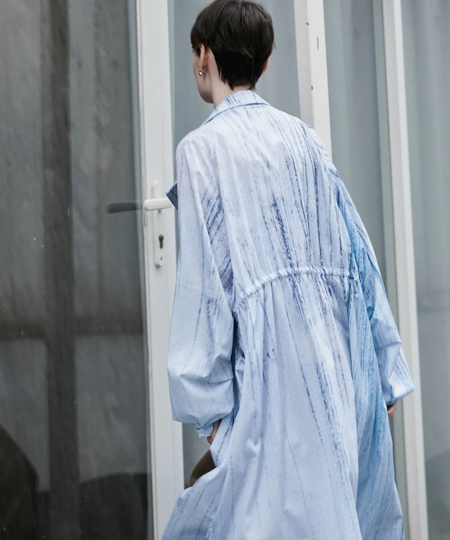 Nuance Print UV-Protection Trench - Long Lightweight Coat
