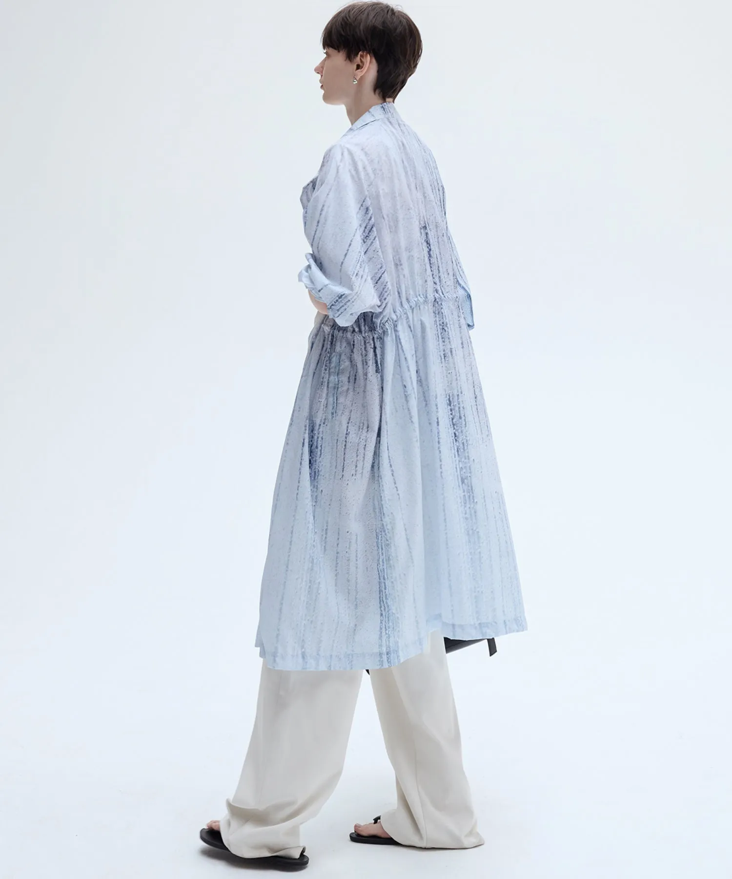 Nuance Print UV-Protection Trench - Long Lightweight Coat