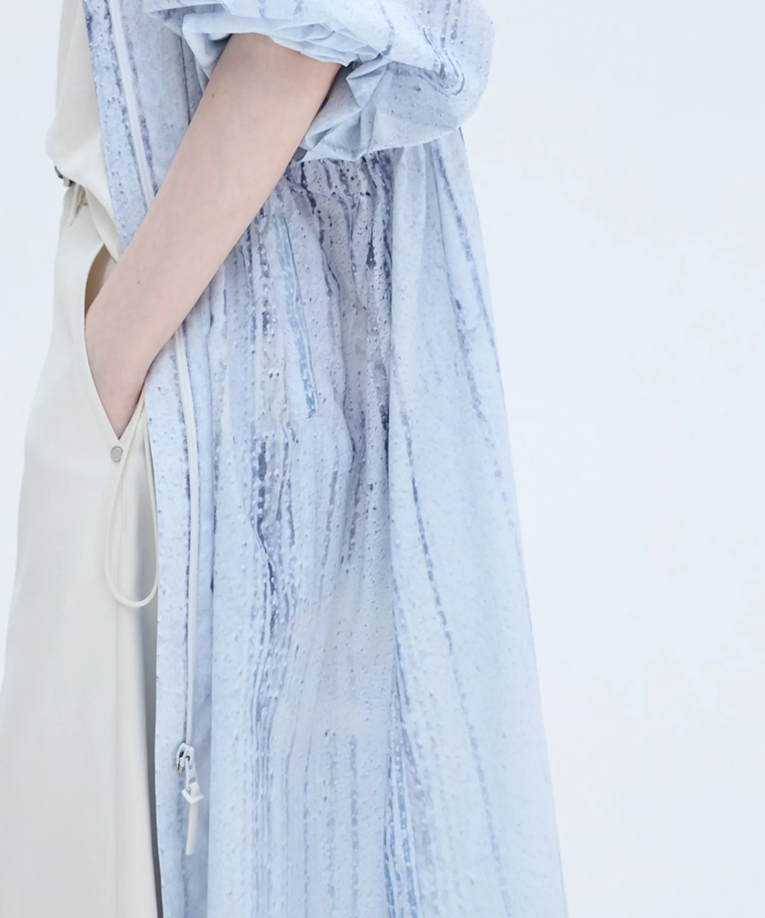 Nuance Print UV-Protection Trench - Long Lightweight Coat