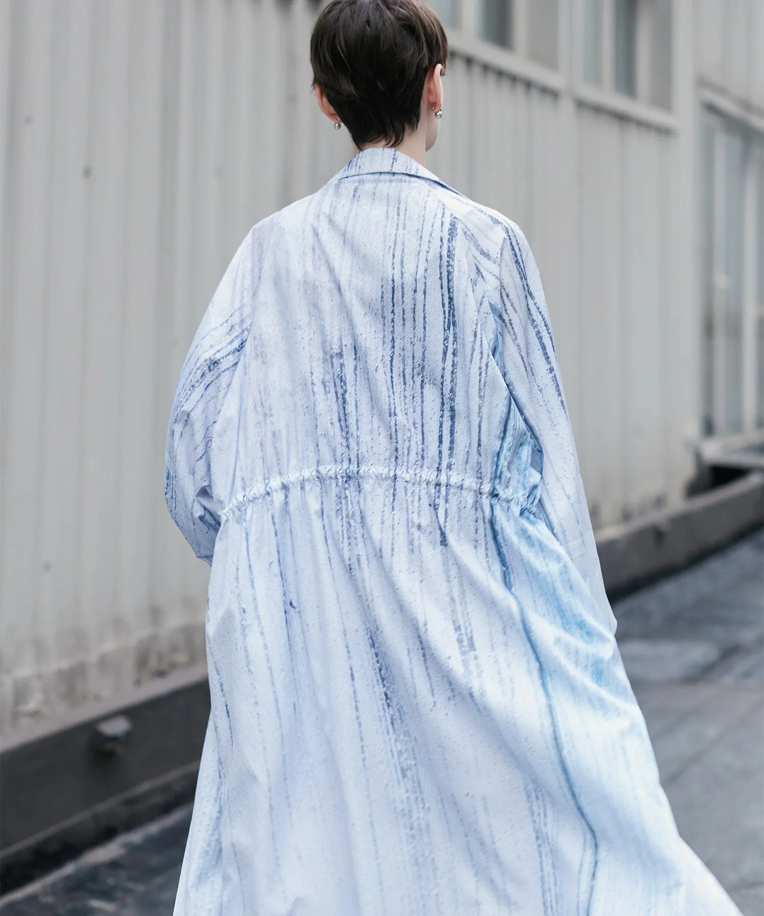 Nuance Print UV-Protection Trench - Long Lightweight Coat