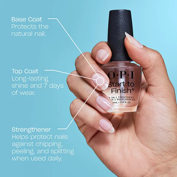 OPI, Start to Finish 3-in-1 Nail Treatment, 0.5 fl oz