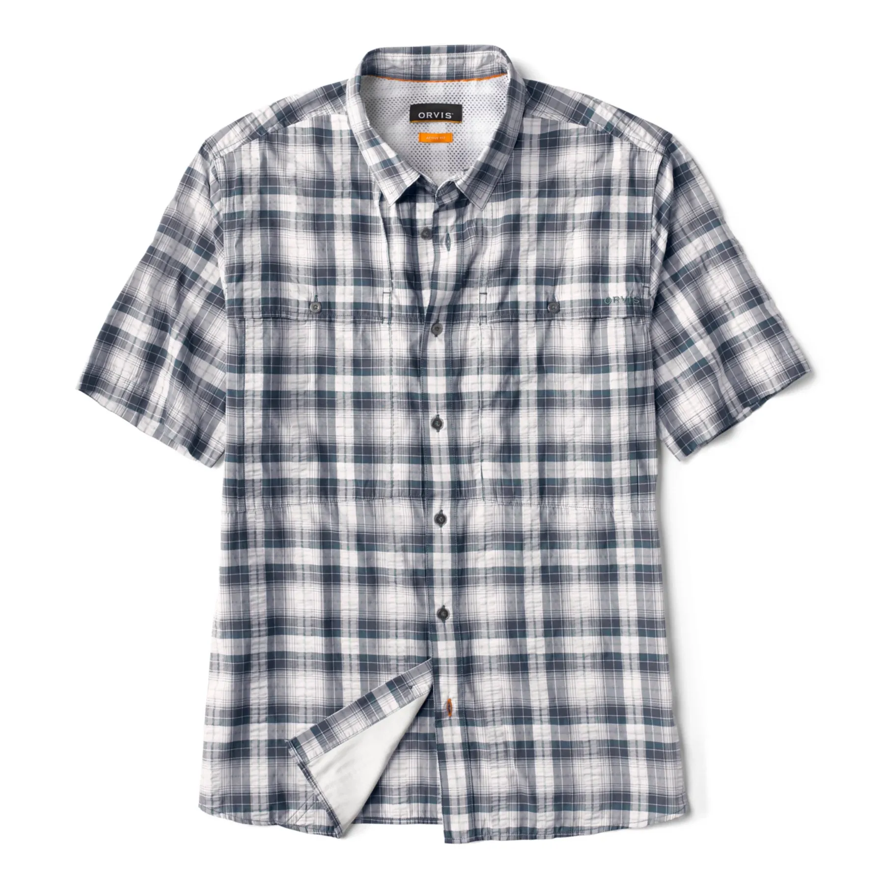 Orvis Men's SS Open Air Caster Plaid Shirt / Carbon