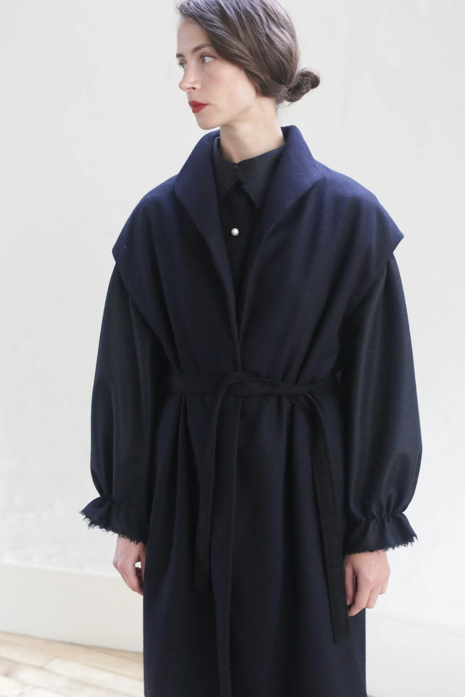 Poet Vest Coat | Navy