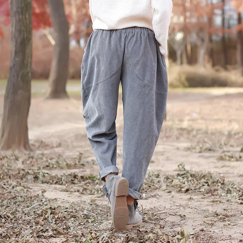 Rolled Up Vintage Corduroy Pants