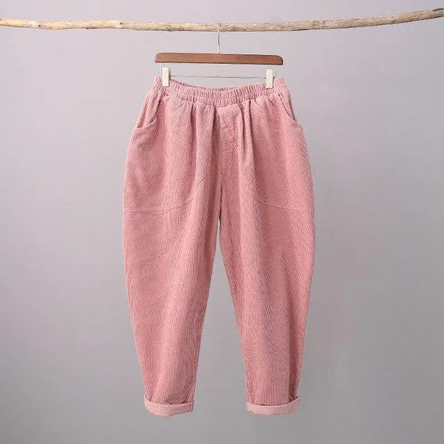 Rolled Up Vintage Corduroy Pants
