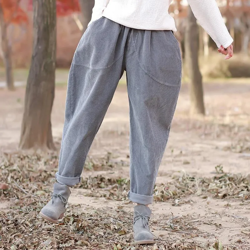 Rolled Up Vintage Corduroy Pants