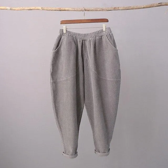 Rolled Up Vintage Corduroy Pants