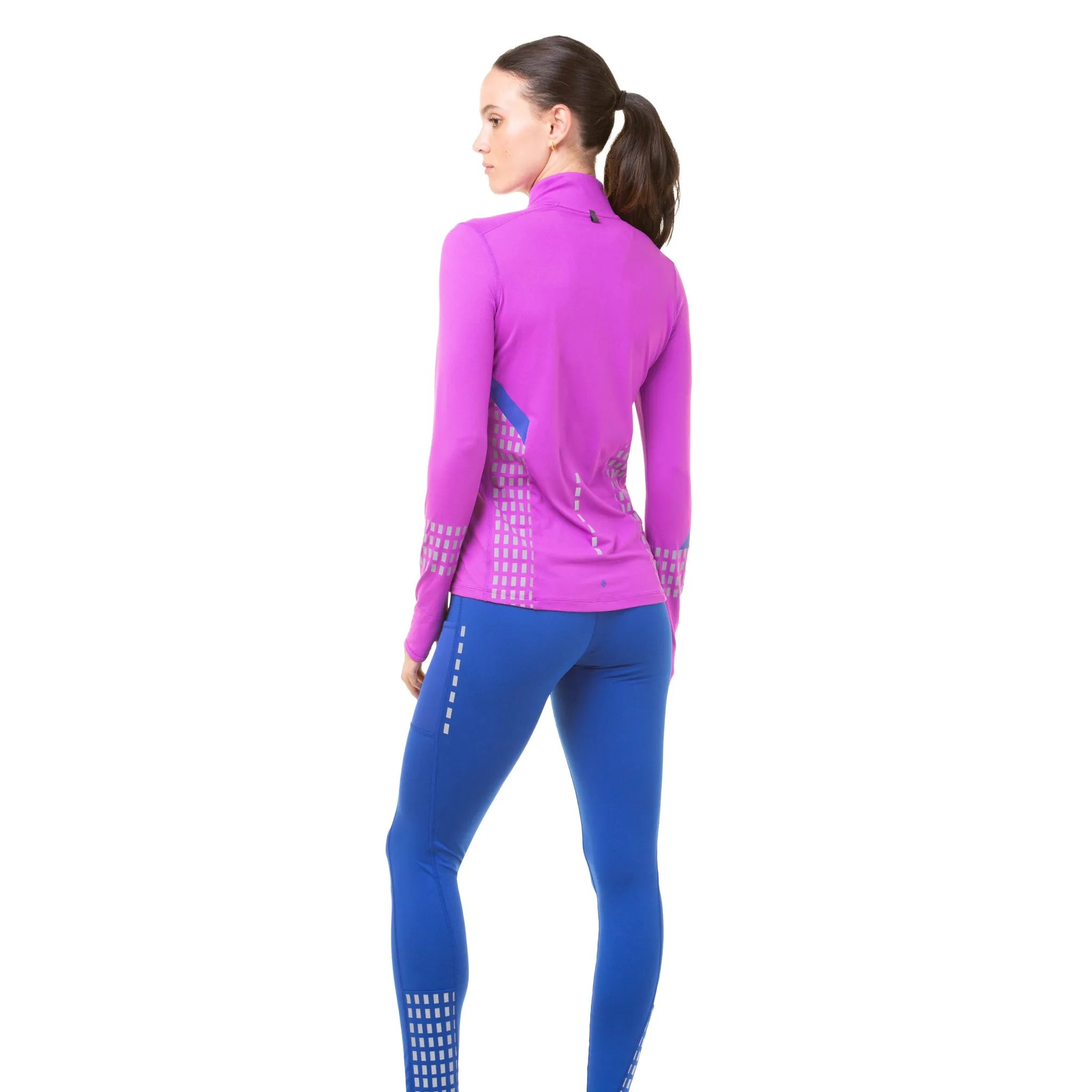 Ronhill Tech Afterhours 1/2 Zip Tee Women's Thistle Cobalt Reflect