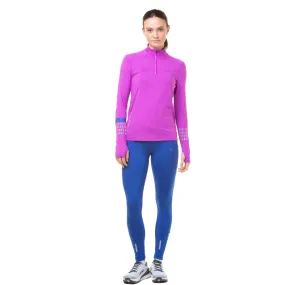 Ronhill Tech Afterhours 1/2 Zip Tee Women's Thistle Cobalt Reflect