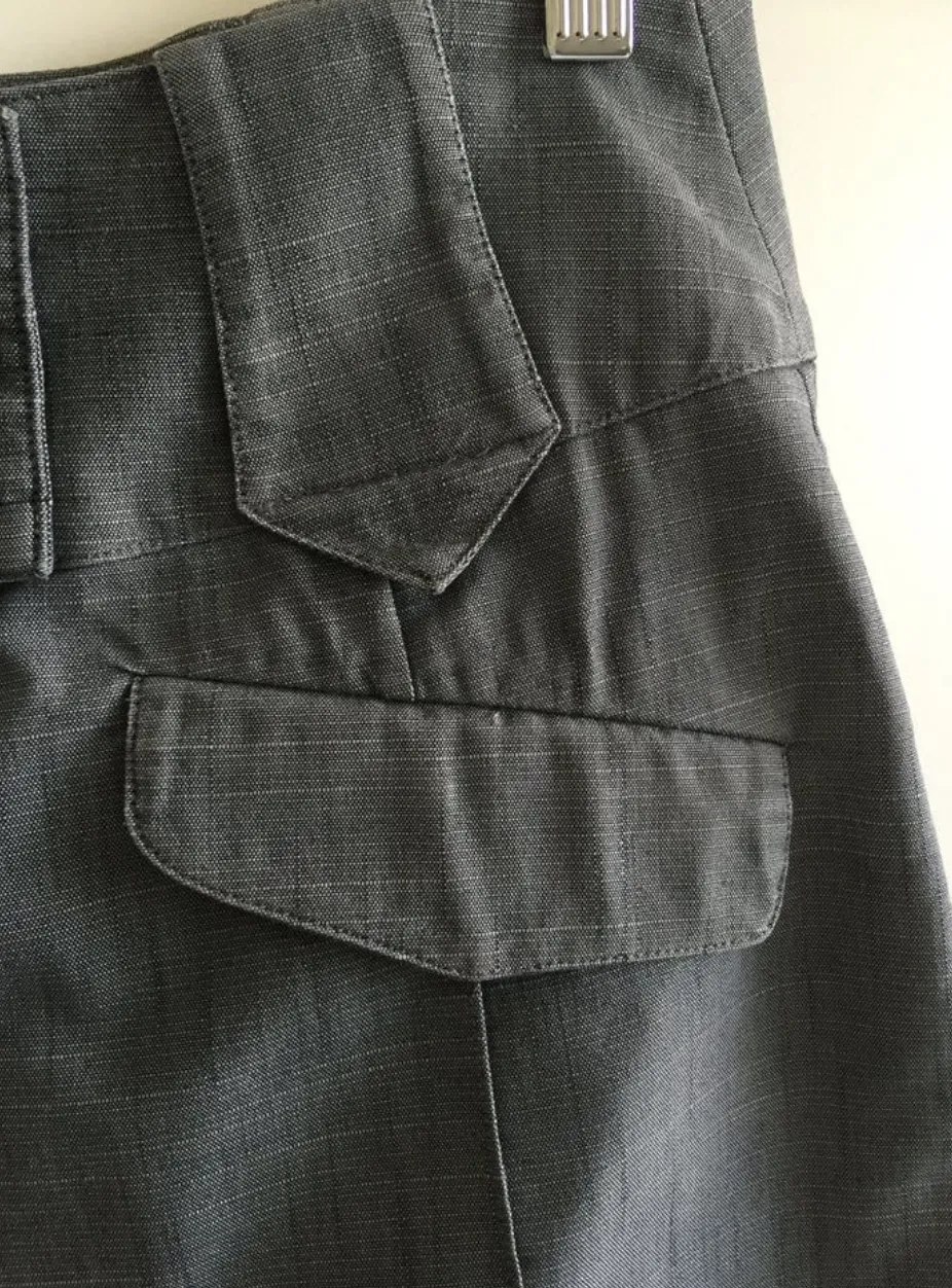 Size 12 REVIEW Womens Skirt grey blue