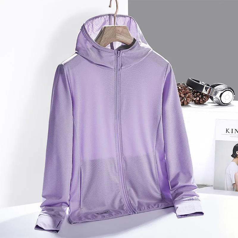 Sun Resistant Clothes UPF50 Ice Silk Summer Sun Protective Clothes Men and Women Outdoor Coat and Trench Coat