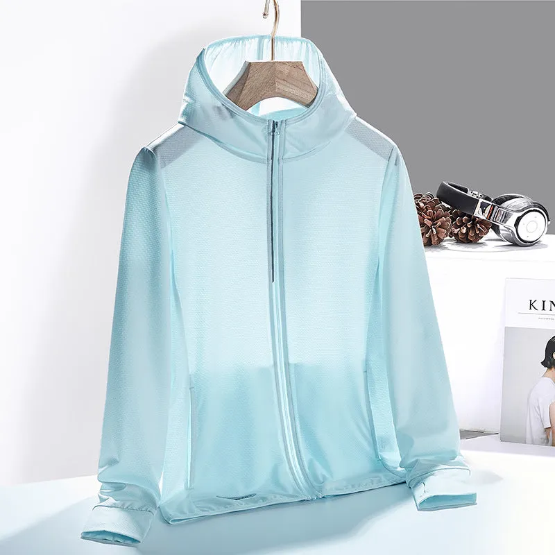 Sun Resistant Clothes UPF50 Ice Silk Summer Sun Protective Clothes Men and Women Outdoor Coat and Trench Coat