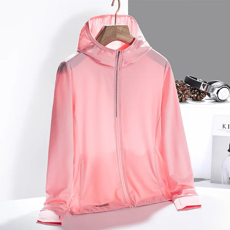 Sun Resistant Clothes UPF50 Ice Silk Summer Sun Protective Clothes Men and Women Outdoor Coat and Trench Coat