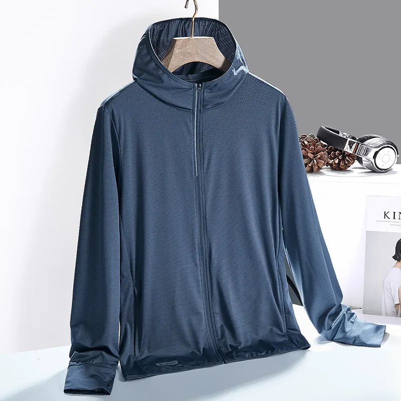 Sun Resistant Clothes UPF50 Ice Silk Summer Sun Protective Clothes Men and Women Outdoor Coat and Trench Coat