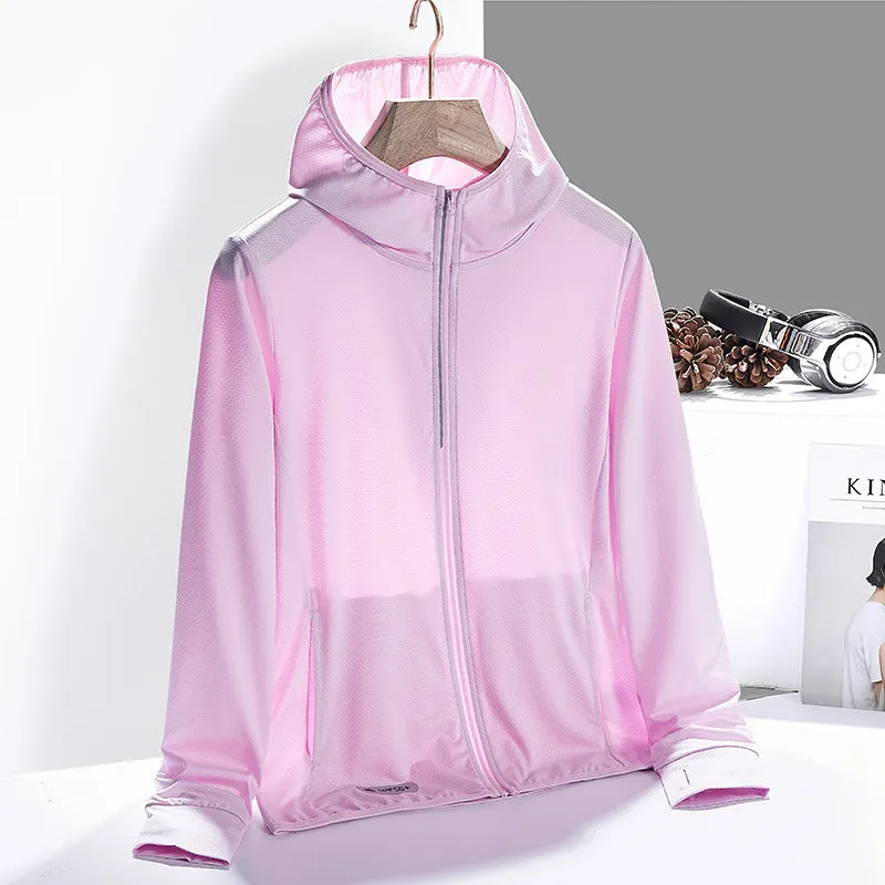 Sun Resistant Clothes UPF50 Ice Silk Summer Sun Protective Clothes Men and Women Outdoor Coat and Trench Coat