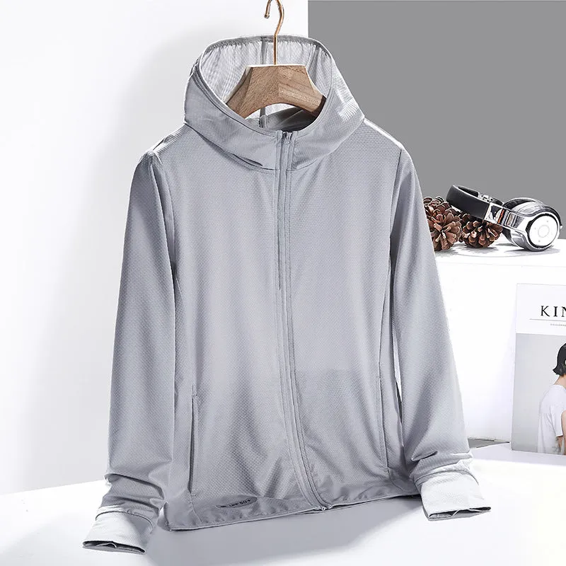 Sun Resistant Clothes UPF50 Ice Silk Summer Sun Protective Clothes Men and Women Outdoor Coat and Trench Coat